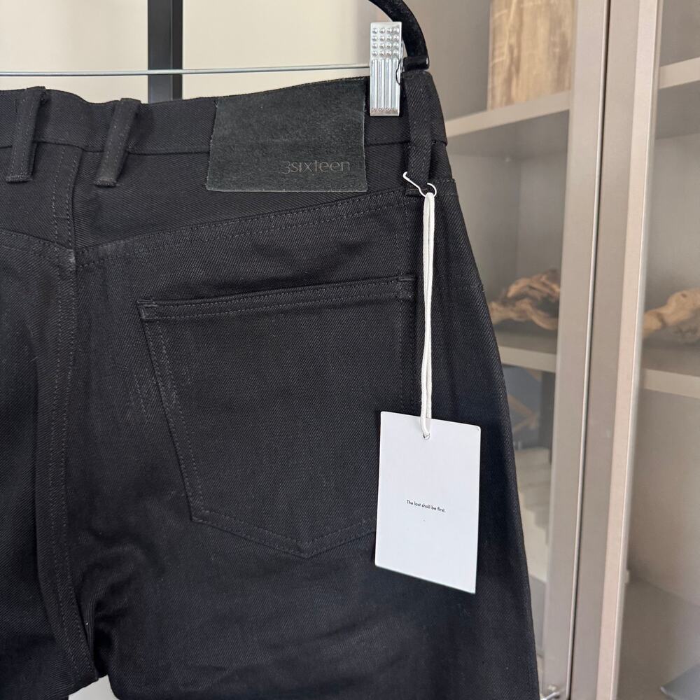 3sixteen Japanese Selvedge Double Black Denim Jeans 34 NEW Classic Tapered - Picture 6 of 7